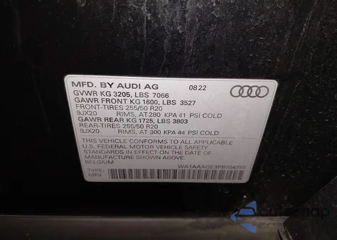 2023 Audi E-Tron Premium Quattro from USA, damaged, VIN WA1AAAGE3PB004755